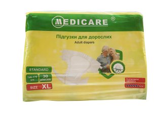 Підгузки “MEDICARE” (СТАНДАРТ) для дорослих, розмір XL
